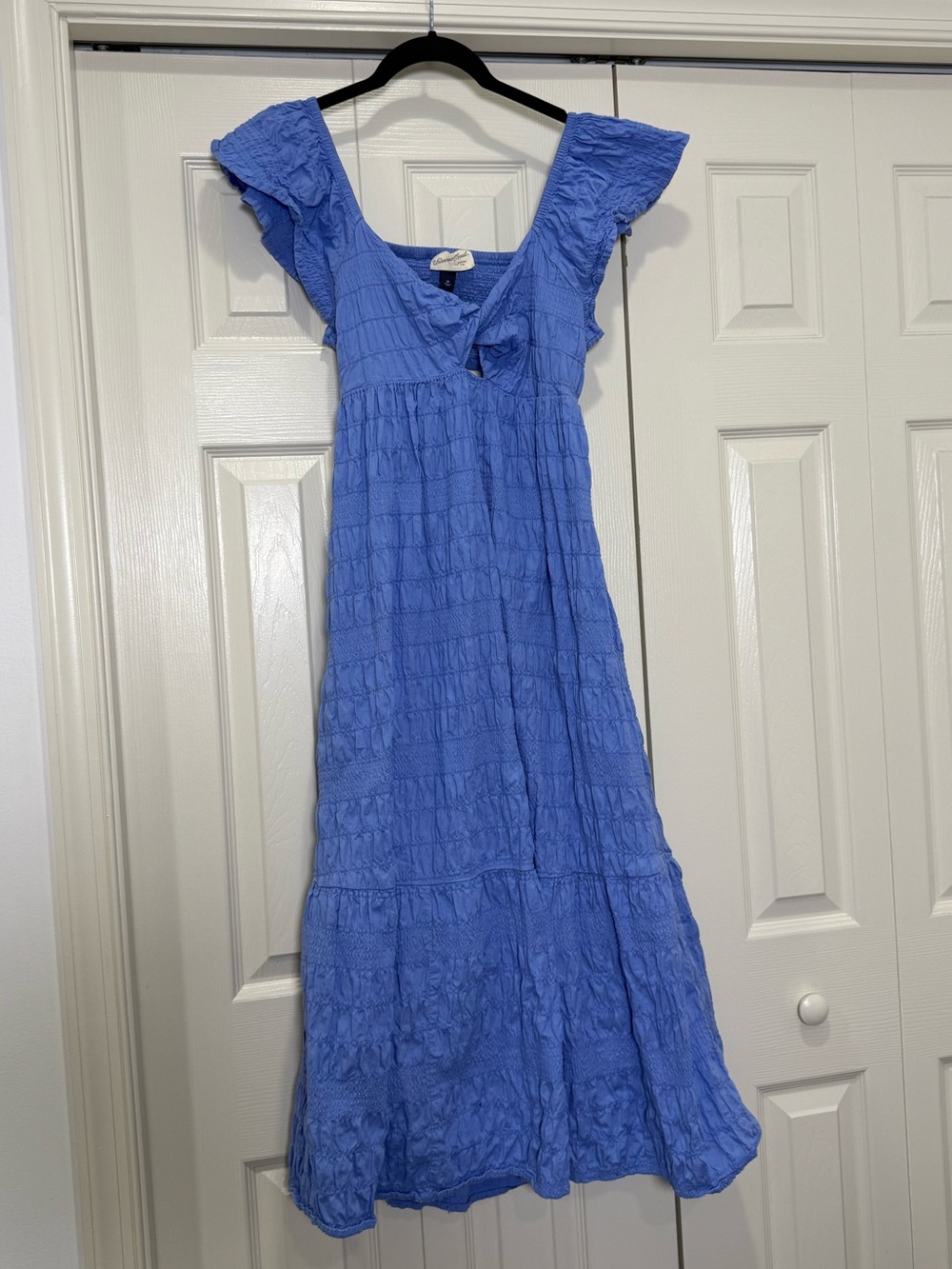 Universal Thread Periwinkle Ruffle-Shoulder Midi Maxi Dress Size Medium